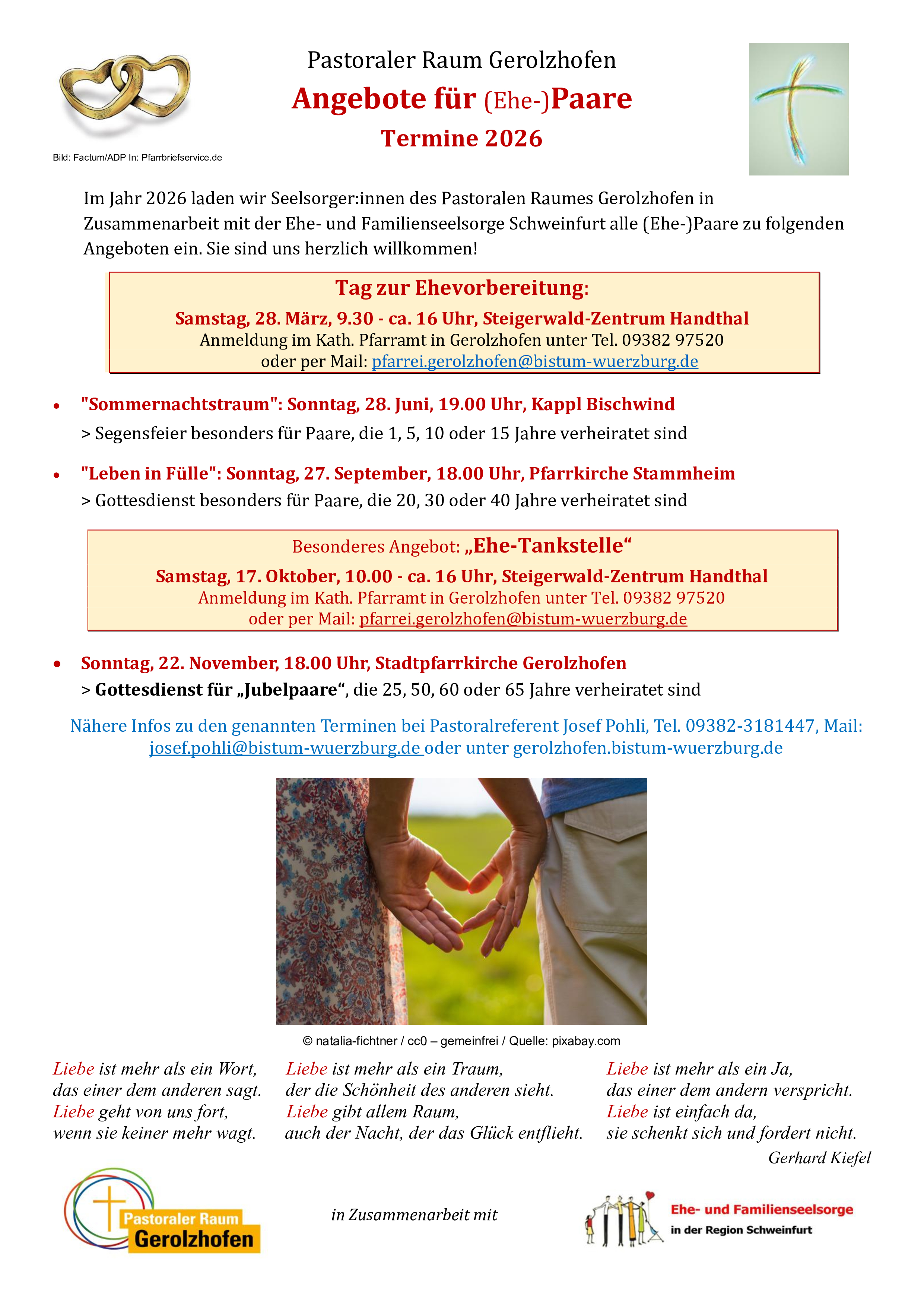 Termine 2026 Ehekatechese